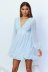 new waist V-neck long sleeve single-breast button dress Nihaostyles wholesale clothing vendor NSAM75449