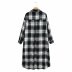 new long woolen plaid shirt jacket Nihaostyles wholesale clothing vendor NSAM75457