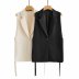 solid color split vest blazer Nihaostyles wholesale clothing vendor NSAM75468
