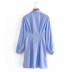 Blue Slim Shirt Dress Nihaostyles wholesale clothing vendor NSAM75473
