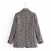 new gray gold silk slim one-button small blazer Nihaostyles wholesale clothing vendor NSAM75476