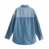 color matching denim jacket Nihaostyles wholesale clothing vendor NSAM75478