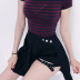 fake two-piece irregularly adjusted buckle pleated fake skirt shorts Nihaostyles wholesale clothing vendor NSSSN75479