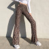 High Waist Loose Leopard Print Micro Lap Wide Leg Pants Nihaostyles wholesale clothing vendor NSSSN75486