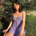 lace purple sling dress Nihaostyles wholesale clothing vendor NSSSN75490