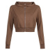 hooded short cardigan jacket Nihaostyles wholesale clothing vendor NSSSN75493