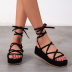 Platform sandals with cross straps nihaostyles clothing wholesale NSYUS75808