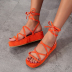 Platform sandals with cross straps nihaostyles clothing wholesale NSYUS75808