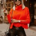 Solid Color Lapel Knitted Casual Pullover Sweater NSHML75511