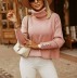 Solid Color Lapel Knitted Casual Pullover Sweater NSHML75511