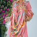 Women s Print Lapel Long Sleeve Loose Dress nihaostyles clothing wholesale NSKX75527