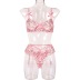 women s mesh see-through garter belt three-piece lingerie nihaostyles clothing wholesale NSYX75528
