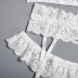 white garter belt asymmetric three-piece lingerie nihaostyles clothing wholesale NSYX75542