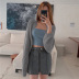 loose woolen pure color short sweater Nihaostyles wholesale clothing vendor NSSSN75563