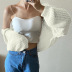 loose woolen pure color short sweater Nihaostyles wholesale clothing vendor NSSSN75563