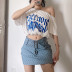 chain loose slanted shoulder short-sleeved T-shirt  Nihaostyles wholesale clothing vendor NSSSN75580
