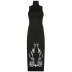 High-Neck Printed Long Sleeveless Dress NSSSN75593