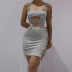 sling chain straps hollow skirt set Nihaostyles wholesale clothing vendor NSXPF75595
