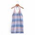 gradient color halterneck suspender knitted dress Nihaostyles wholesale clothing vendor NSAM75629