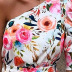 Oblique Shoulder Irregular Printed Dress NSHHF75792