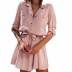 women s solid color V-neck shirt dress nihaostyles clothing wholesale NSHHF75794