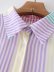 color matching striped slim mid-length shirt collar dress Nihaostyles wholesale clothing vendor NSAM75842