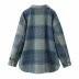 checkered lapel loose single-breasted woolen shirt jacket Nihaostyles wholesale clothing vendor NSAM75844