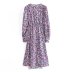 V-neck squandered long-sleeved wrap dress Nihaostyles wholesale clothing vendor NSAM75859