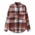 camisa de lana de doble bolsillo a cuadros Nihaostyles vendedor al por mayor de ropa NSAM75869