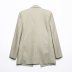 printed cuff linen blazer Nihaostyles wholesale clothing vendor NSAM75891