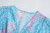 floral high waist slim V-neck pleated puff sleeve dress Nihaostyles wholesale clothing vendor NSAM75905