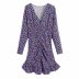 purple flower print dress Nihaostyles wholesale clothing vendor NSAM75924