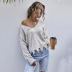 new knitted V-neck distressed sweater Nihaostyles wholesale clothing vendor NSDMB75940