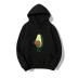 Avocado cartoon print loose plus velvet hoodie nihaostyles clothing wholesale NSYAY76956