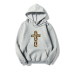Cross letter printed plus velvet hoodie nihaostyles clothing wholesale  NSYAY76950