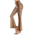 Leopard-Print Flared Pants NSDMB75982