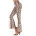 Leopard-Print Flared Pants NSDMB75982