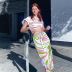 Falda de impresión colorida de moda Proveedor de ropa al por mayor de Nihaostyles NSXS75991