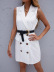 striped waist slimming sleeveless collar dress Nihaostyles wholesale clothing vendor NSJM76013