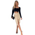 women s wave point high waist slim straight skirt nihaostyles clothing wholesale NSJM76015