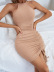 women s drawstring short dress nihaostyles clothing wholesale NSJM76018