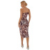 women s sling split tiger pattern dress nihaostyles clothing wholesale NSJM76027