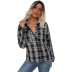 women s long loose plaid shirt nihaostyles clothing wholesale NSJM76028