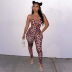 women s leopard print breasted vest trousers two-piece nihaostyles clothing wholesale NSLJ76059