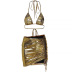 women s wrapped chest fold drawstring skirt two-piece NSLJ76070