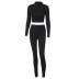 Solid Color Long-Sleeved 2-Piece Sports Suits NSLJ76072