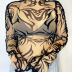 women s net yarn printing long-sleeved high-neck T-shirt nihaostyles clothing wholesale NSLJ76101