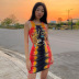 Tiger Print Sleeveless Dress NSLJ76110