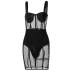 women s mesh see-through stitching suspender dress nihaostyles clothing wholesale NSLJ76146