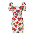 women s short-sleeved low-neck printing dress nihaostyles clothing wholesale NSLJ76185